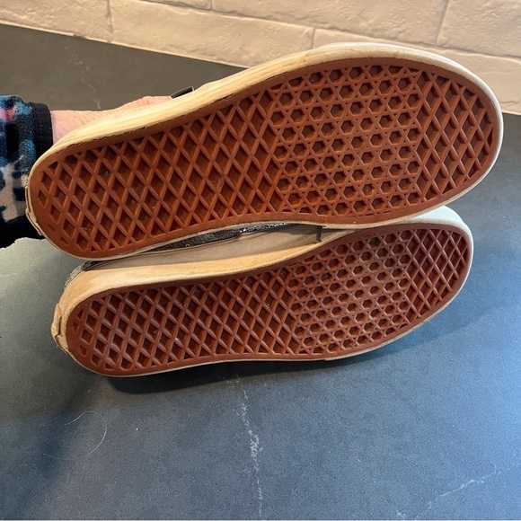 Vans sz 9 silver sequin sneakers lace-up sparkly - Picture 10 of 16